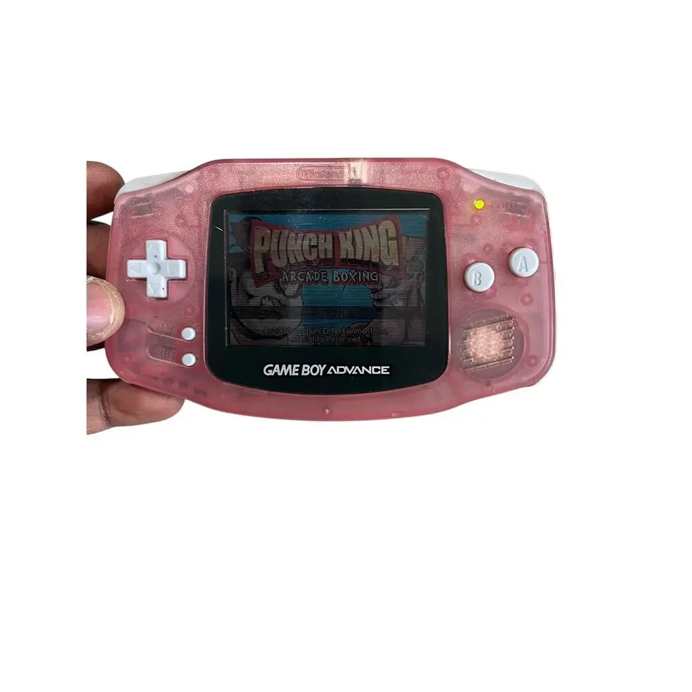 Nintendo Game Boy Advance GBA AGB-001 Clear Pink Console Tested Works